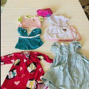 Doll Clothes Outfit Lot 2 dresses 3 Tops 1 Short and a Beret